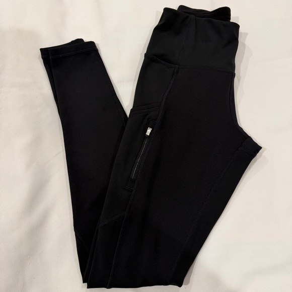 Athleta Black Leggings with Zipper Details Size XXS - Picture 2 of 5